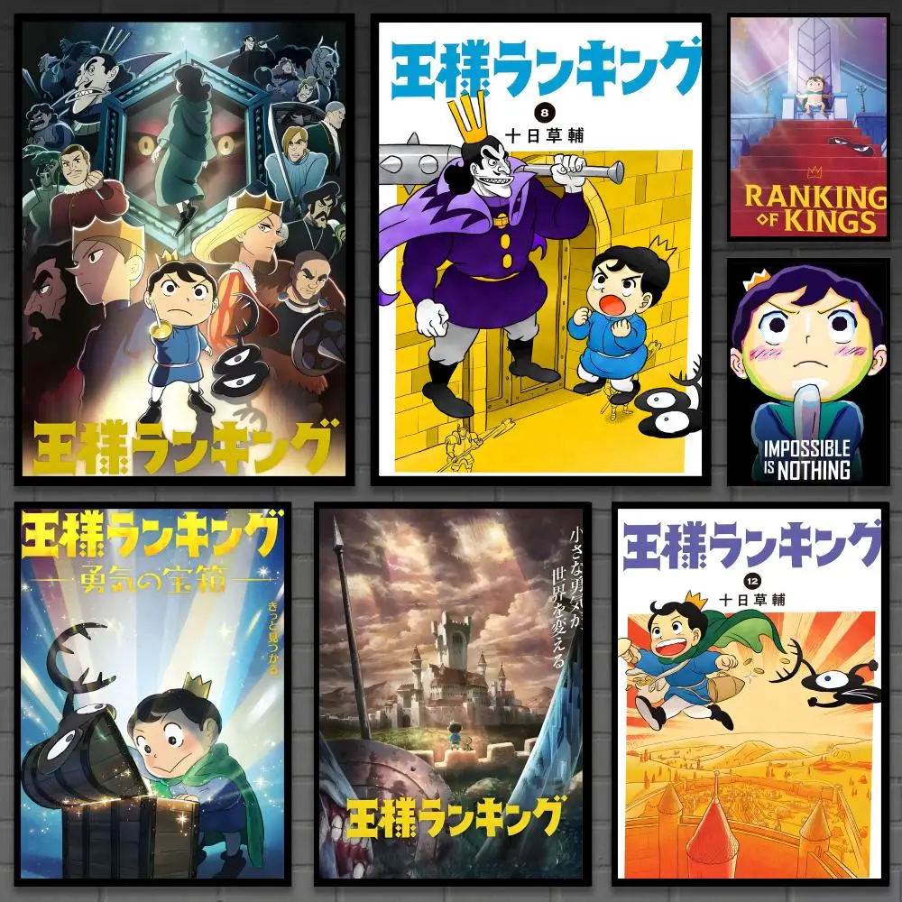r-Ranking of k-Kings Anime-Poster, vielseitige, wasserfeste HD-Wandkunst, selbstklebende Dekoration für jeden Raum, ideales Geschenk