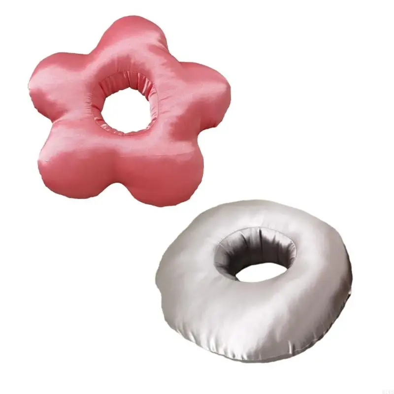 R1WB Ear Piercing Pillow Sleeping Doughnuts Cushion Fade Resistant with Hole Side Sleep