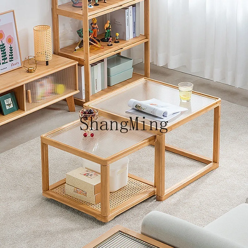 

CL coffee table living room household small apartment TV cabinet combination simple small table glass small tea table