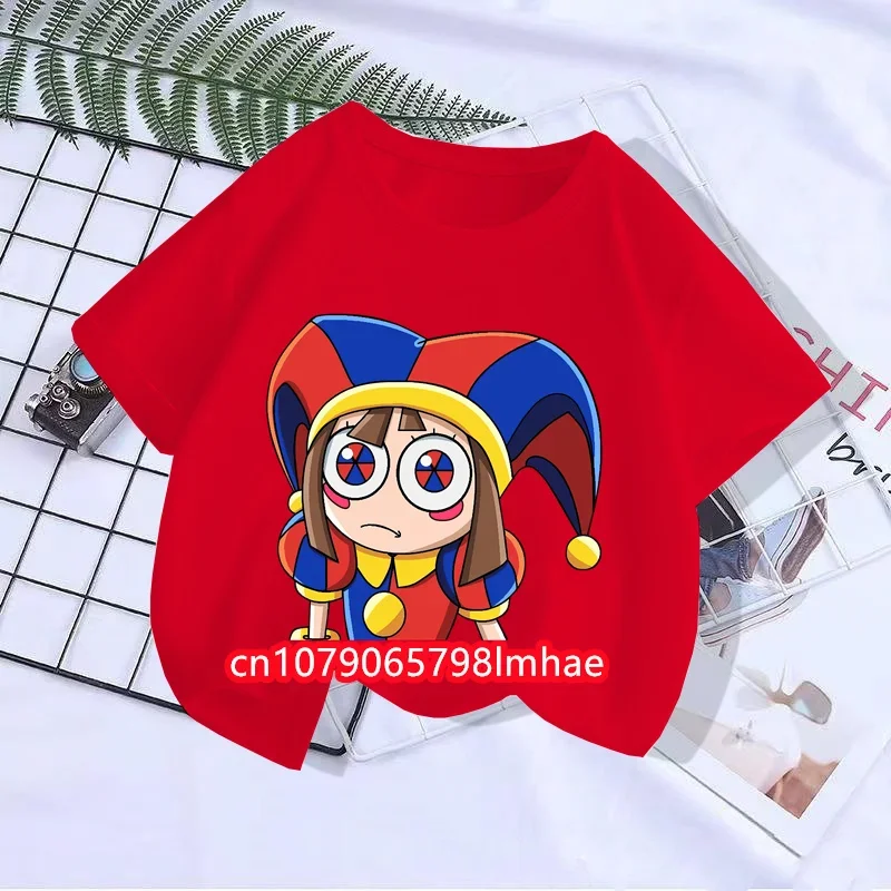 New Anime T-Shirts The Amazing Digital Circus Pomni Streetwear boy girl Fashion T Shirt Kids summer Tops Clothing