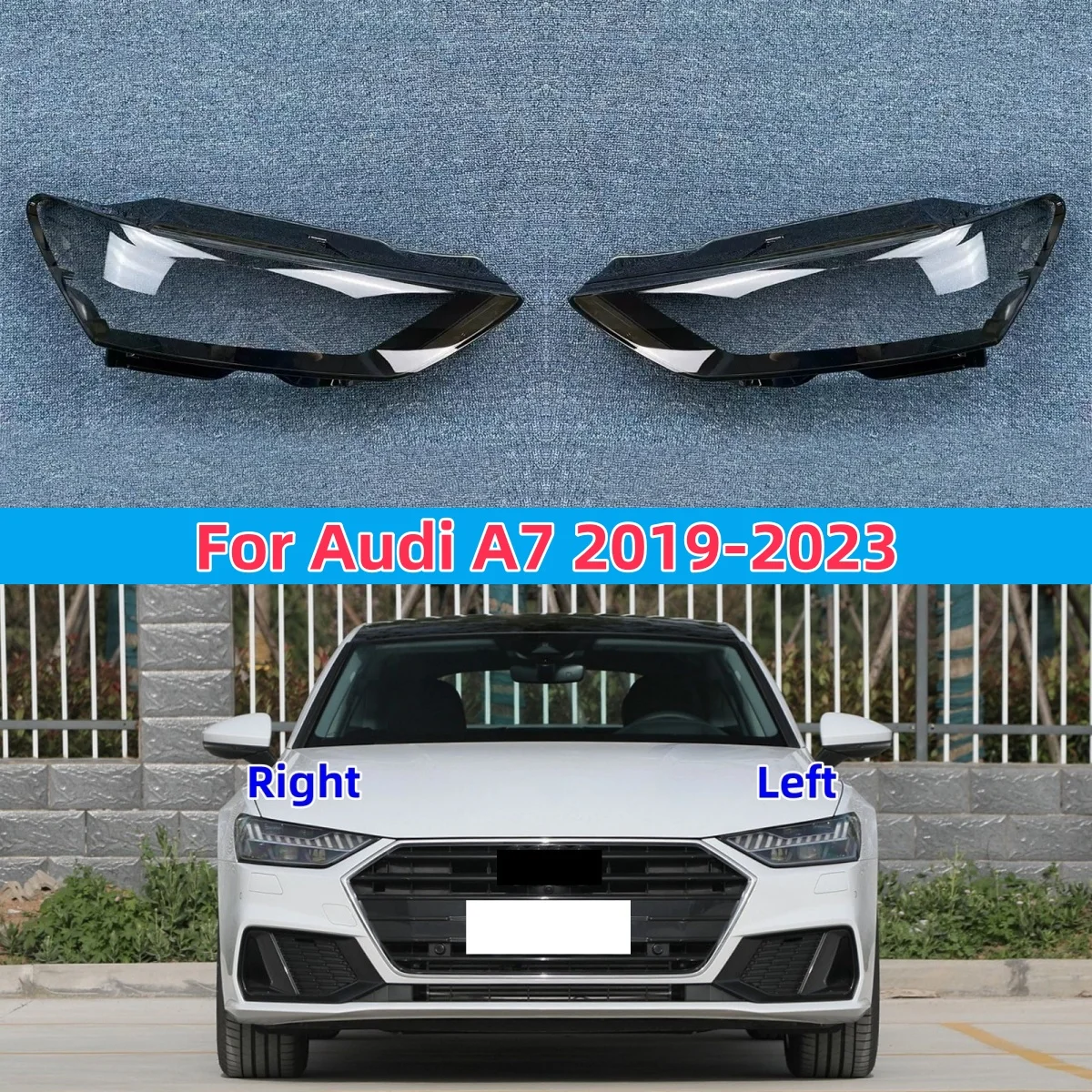 

Для Audi A7 2019 2020 2021 2022 2023 автомобильные фары стекло автомобильные детали прозрачный абажур в виде корпуса автомобильные аксессуары