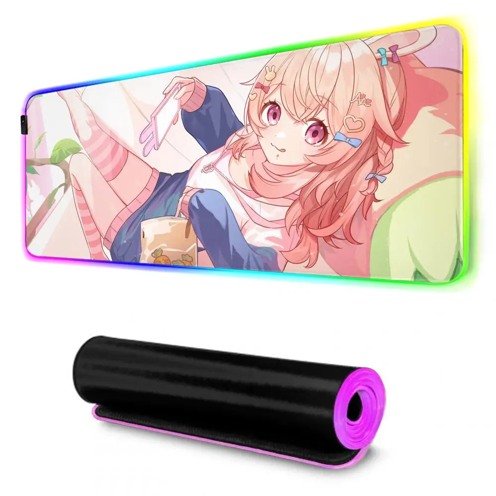 Tapis de souris Anime Girls Pipkin Pippa, Gamer, RVB, Polymères de bureau, Rétro-éclairage LED, Accessoires de jeu, Big, Setup