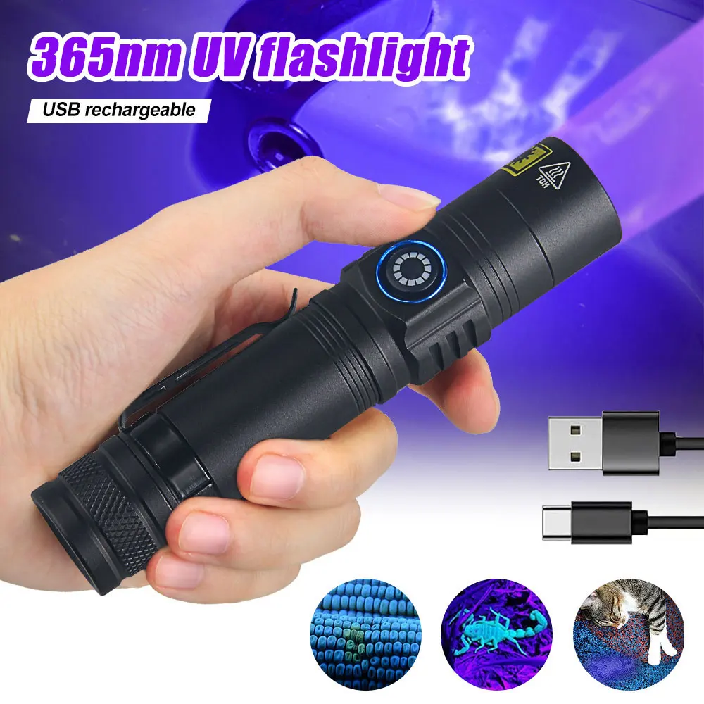 Lampe De Poche UV Blacklight Mini Lampe De Poche Ultraviolette LED