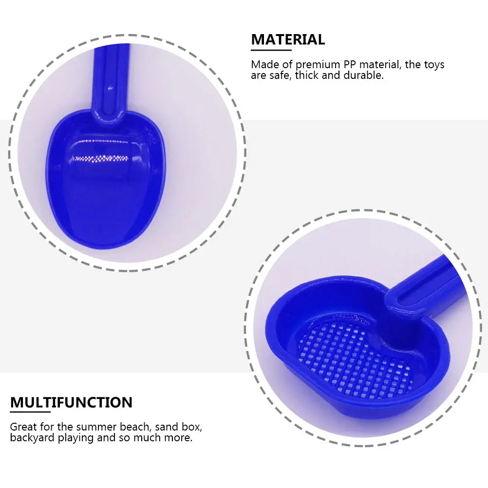 مجموعة مجرفة رمل الشاطئ للأطفال مكونة من 8 قطع مصنوعة من مادة البولي بروبيلين السميكة وآمنة للأطفال في الهواء الطلق ولعب الرمل في الفناء الخلفي