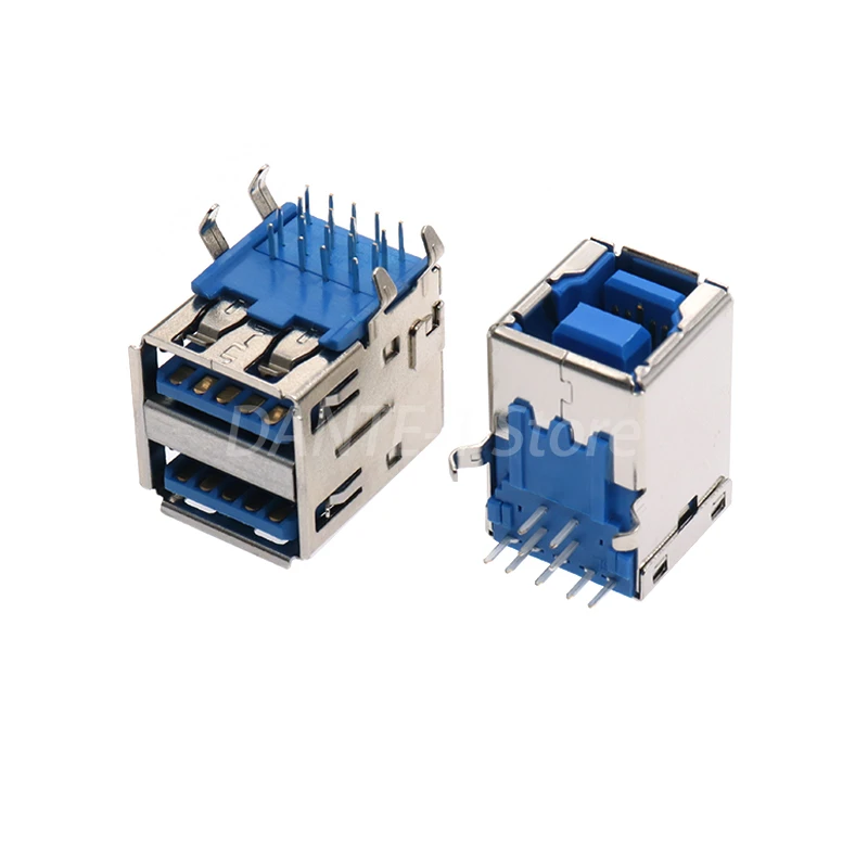 USB3.0 male and female A-type 90 degree patch high-speed interface connector socket B-type interface connector