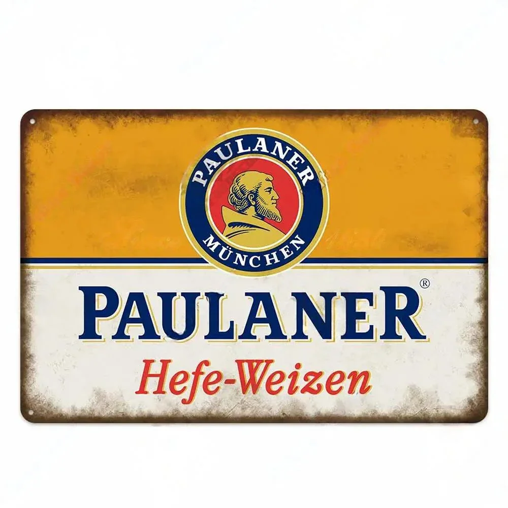 FJ German Beer Vintage Tin Signs Decor Metal Sign Posters Decorative Plaque Wall Decor for Bar Pub Man