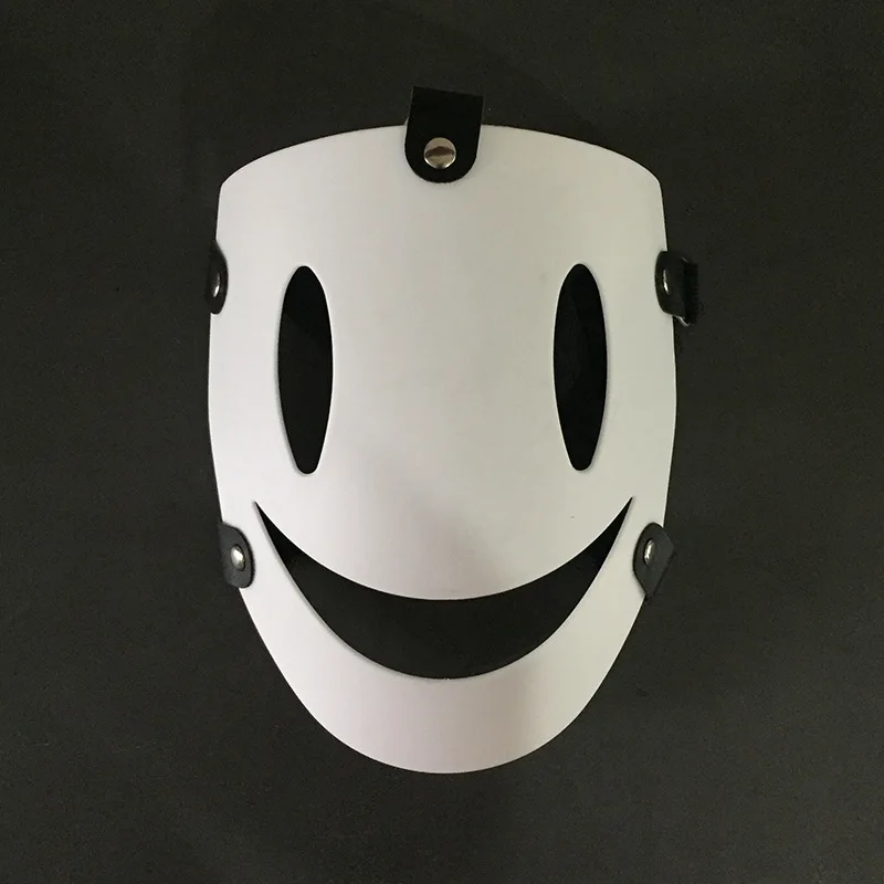 Anime cosplay Tenkuu Shinpan High-Rise Invasion Cosplay Mask hat PVC White Mask Japanese Samurai Costume Props