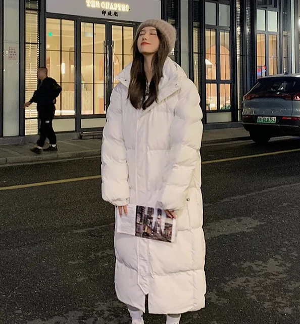 New Winter Coat, Fashionable Long-sleeved Knee-length Loose Thick Warm Cotton Coat Woman Coat Overcoat