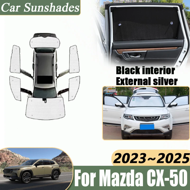 

Анти-УФ-защита для Mazda CX-50 CX50 GT VA, аксессуары 2023 ~ 2025 автомобилей, полное покрытие, солнцезащитный козырек, солнцезащитные козырьки, блоки конфиденциальности