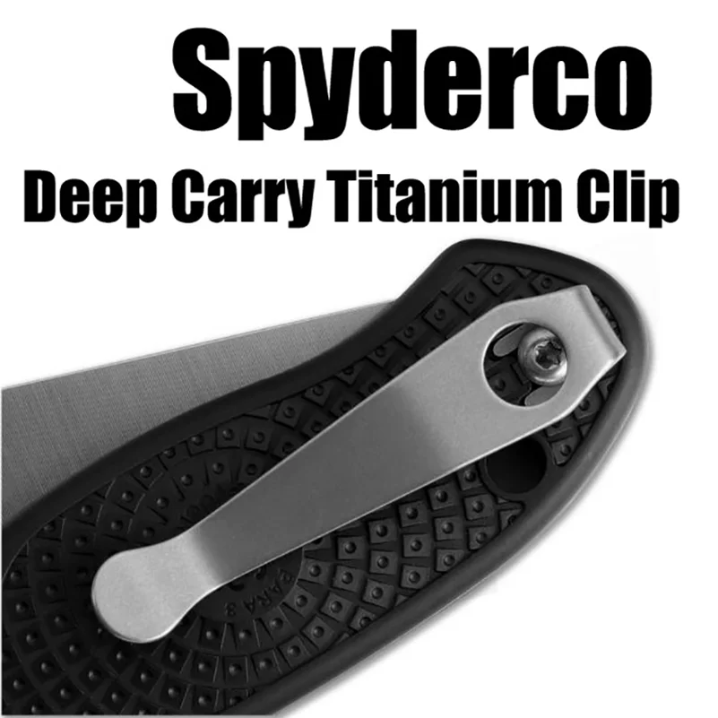 Imagem -02 - Faca de Titânio Bolso Clipe Volta Braçadeira para Spyderco para Leve Dragonfly Watu Spydieshof Sage lw Manix Sirene Peças Lote