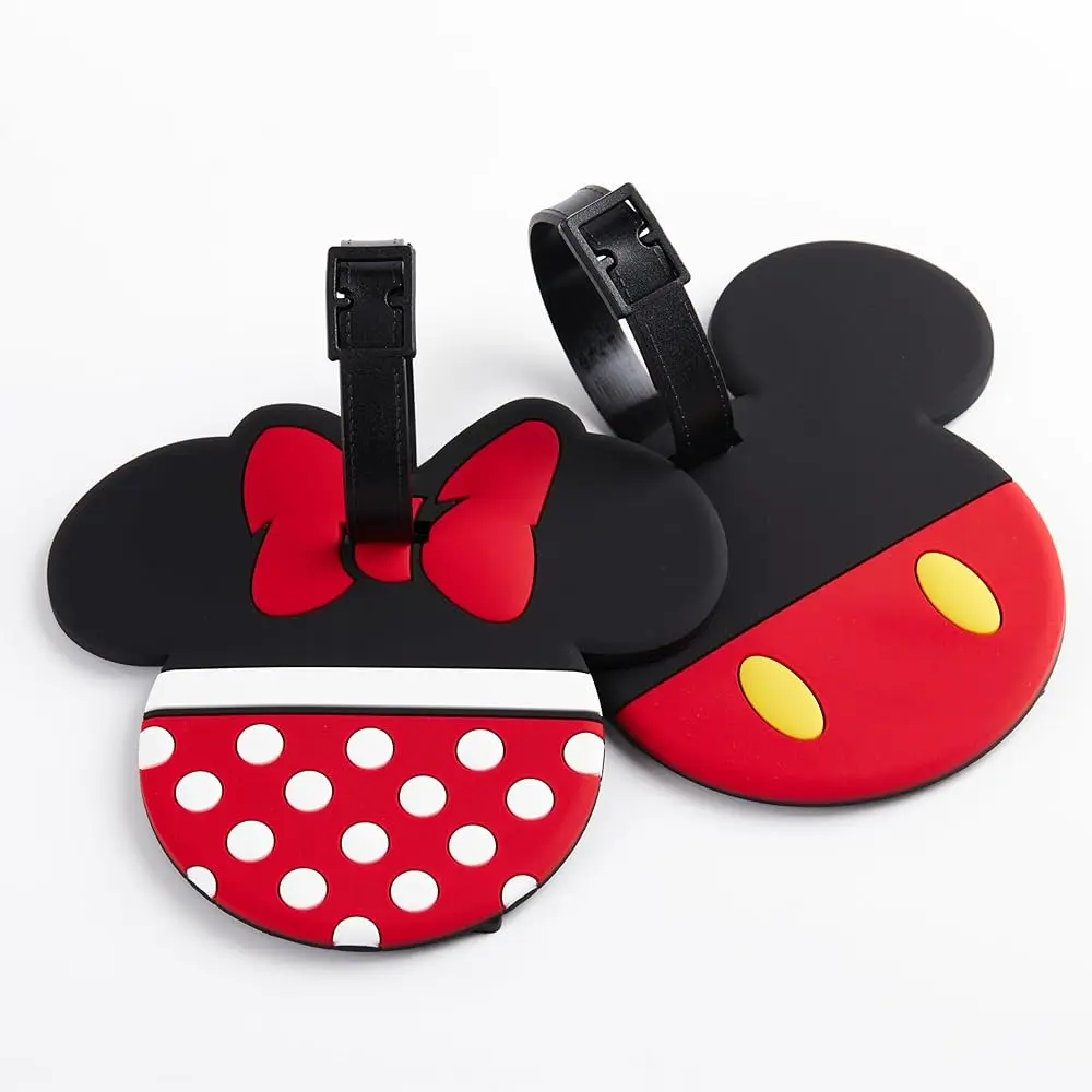

Cute Luggage Tags for Suitcases 2-Pack Cute Silicone Luggage Tag with Name ID Card Funny Suitcase Label (Cartoon pattern-02)