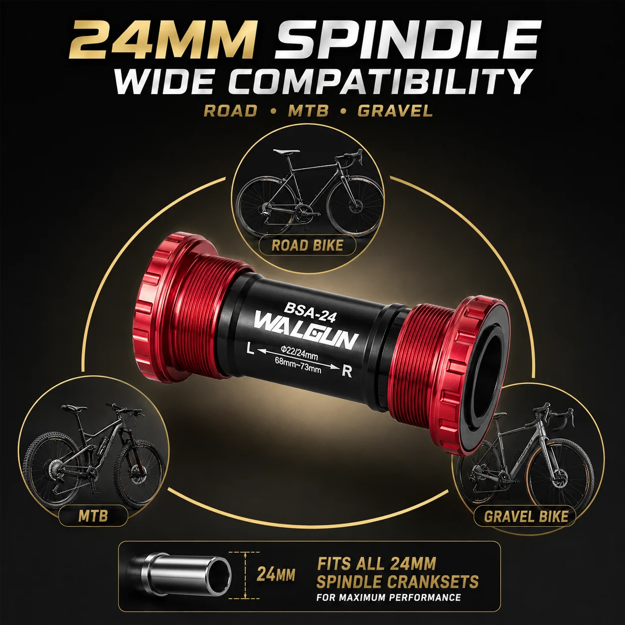 WALGUN BSA24 Ceramiczne suport – Ceramic Bearing Bottom Bracket Bb86 recenzja i cena