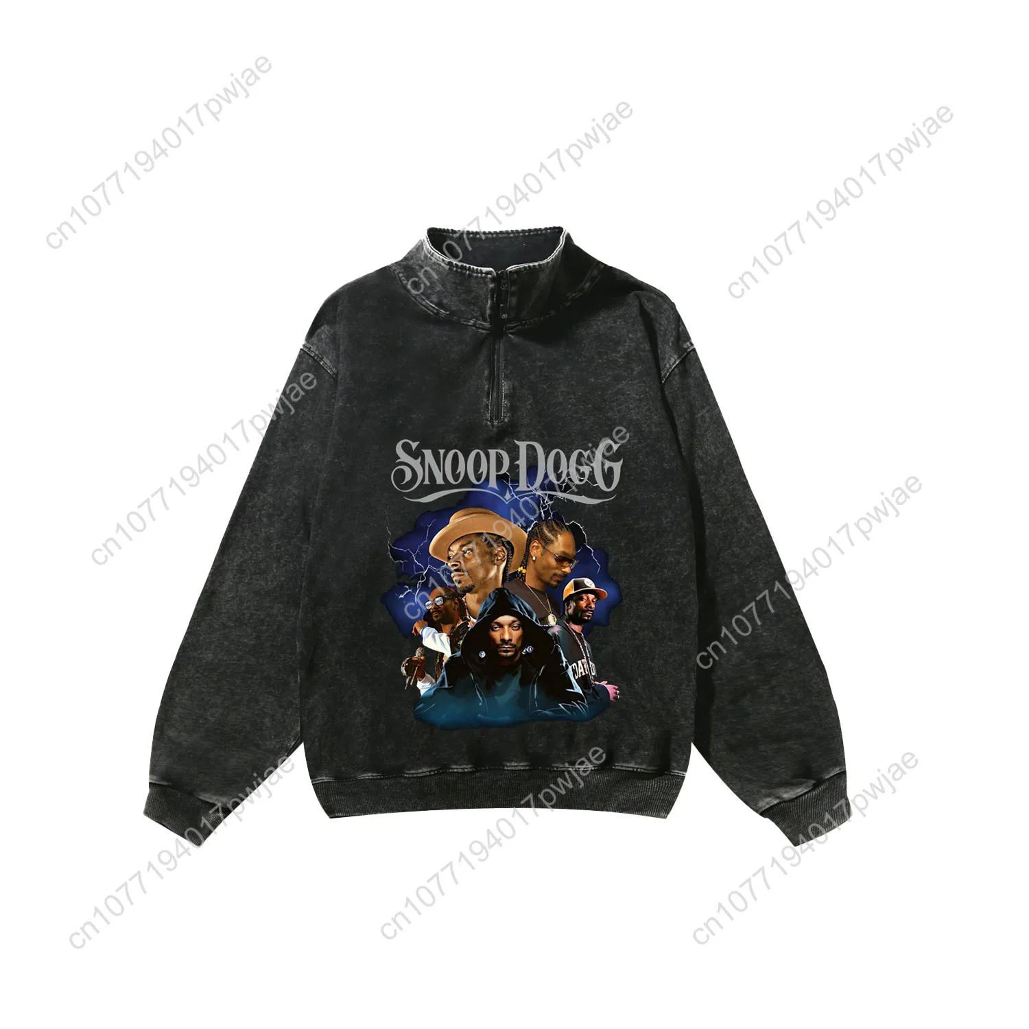 Snoop Dogg Rapper Custom Retro Sweatshirt Herren Damen Halbreißverschluss Vintage Sweatshirt Foto Maßgeschneiderte Tops