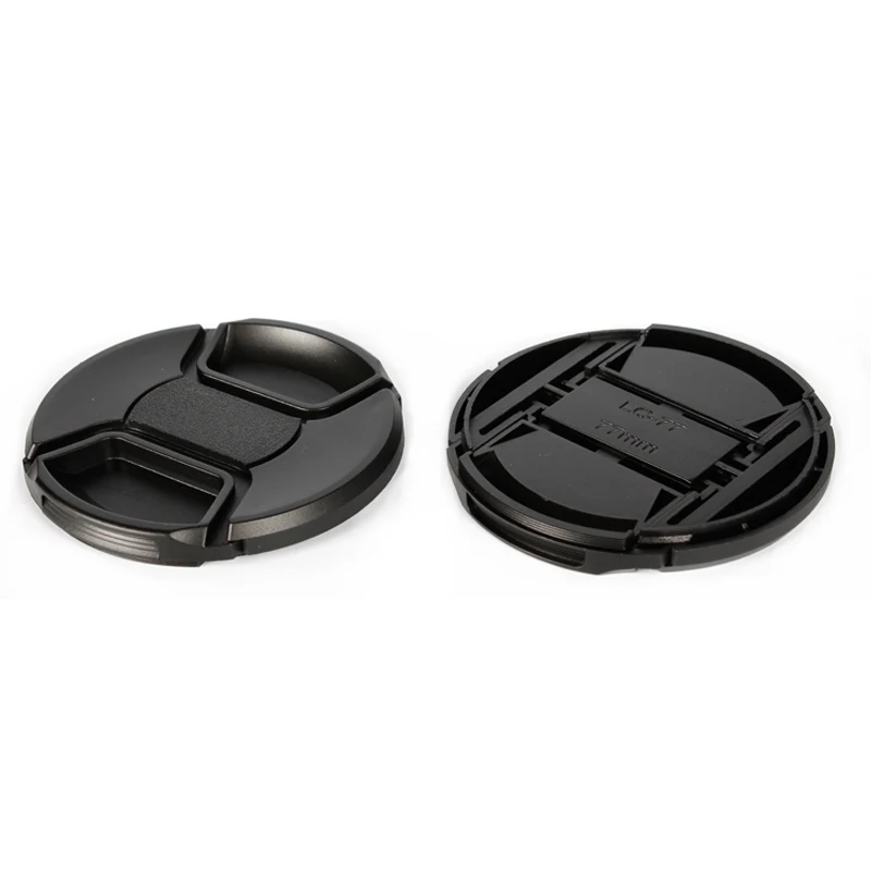 

30pcs/lot 49 52 55 58 62 67 72 77 82 86mm center pinch Snap-on cap cover for camera Lens without Logo