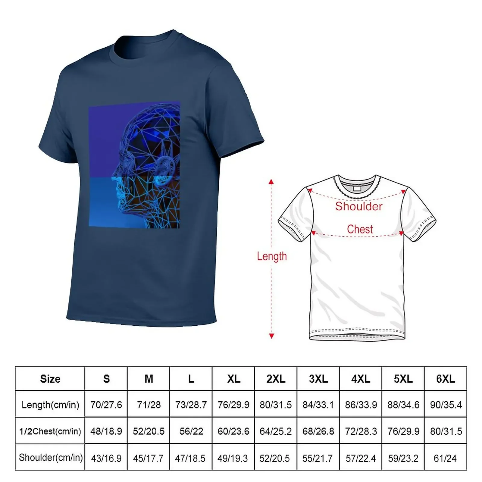 New android head T-Shirt heavyweight t shirts plus size t shirts custom t shirt black shirts Men's cotton t-shirt