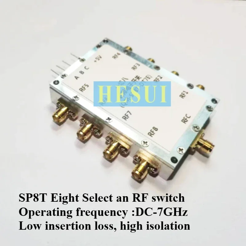 DC-7GHz 8-Select SP8T RF switch electronic single-pole 8-toss all eights