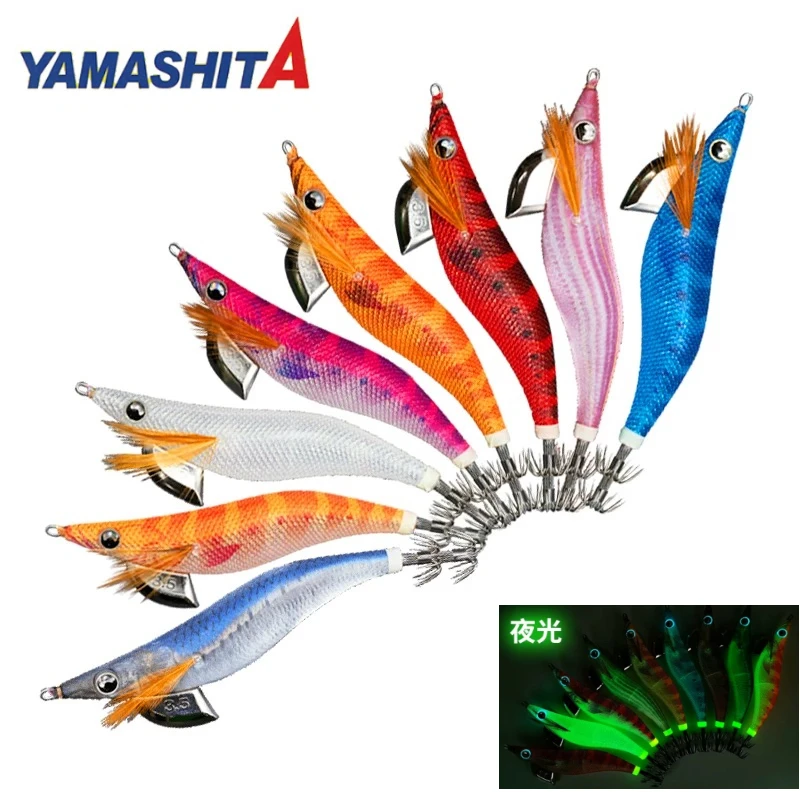 YAMASHITA HAVE FUN! 2.0 2.5 3.0 3.5 Super Glow Wood Shrimp EPI-OH F EHI JIGS Squid Bait Super Bright Lure