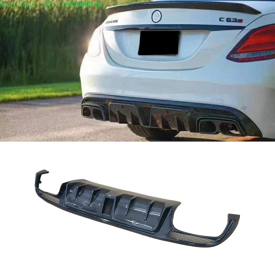 

Full Custom Build With Old-to-new Body Kit ConversionW205 B Style Carbon Fiber Rear Diffuser For C-class W205 C63 4-door 2015-20