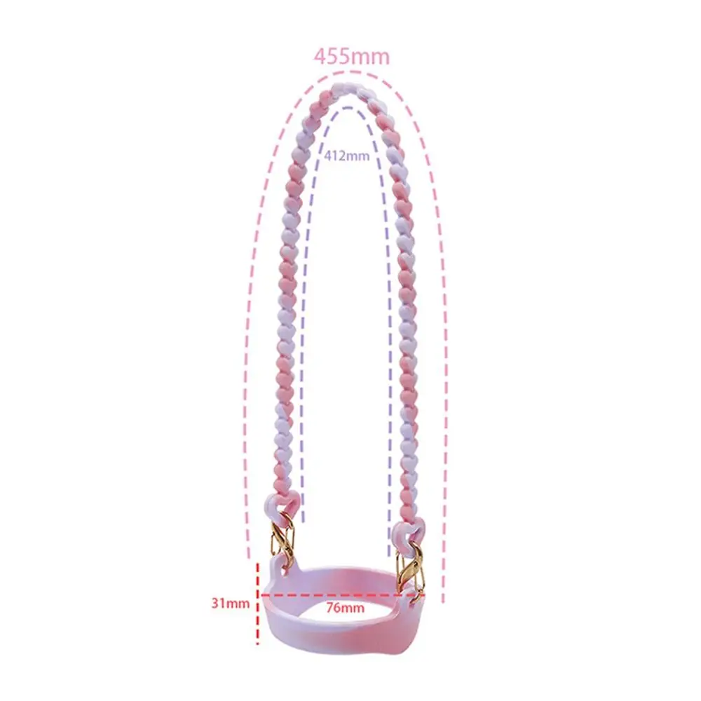 Anti-slip Water Bottle Sling Carrier Holder with Strap Soft Water Bottle Lanyard Silicone Water Bottle Handle for Stanley Cup