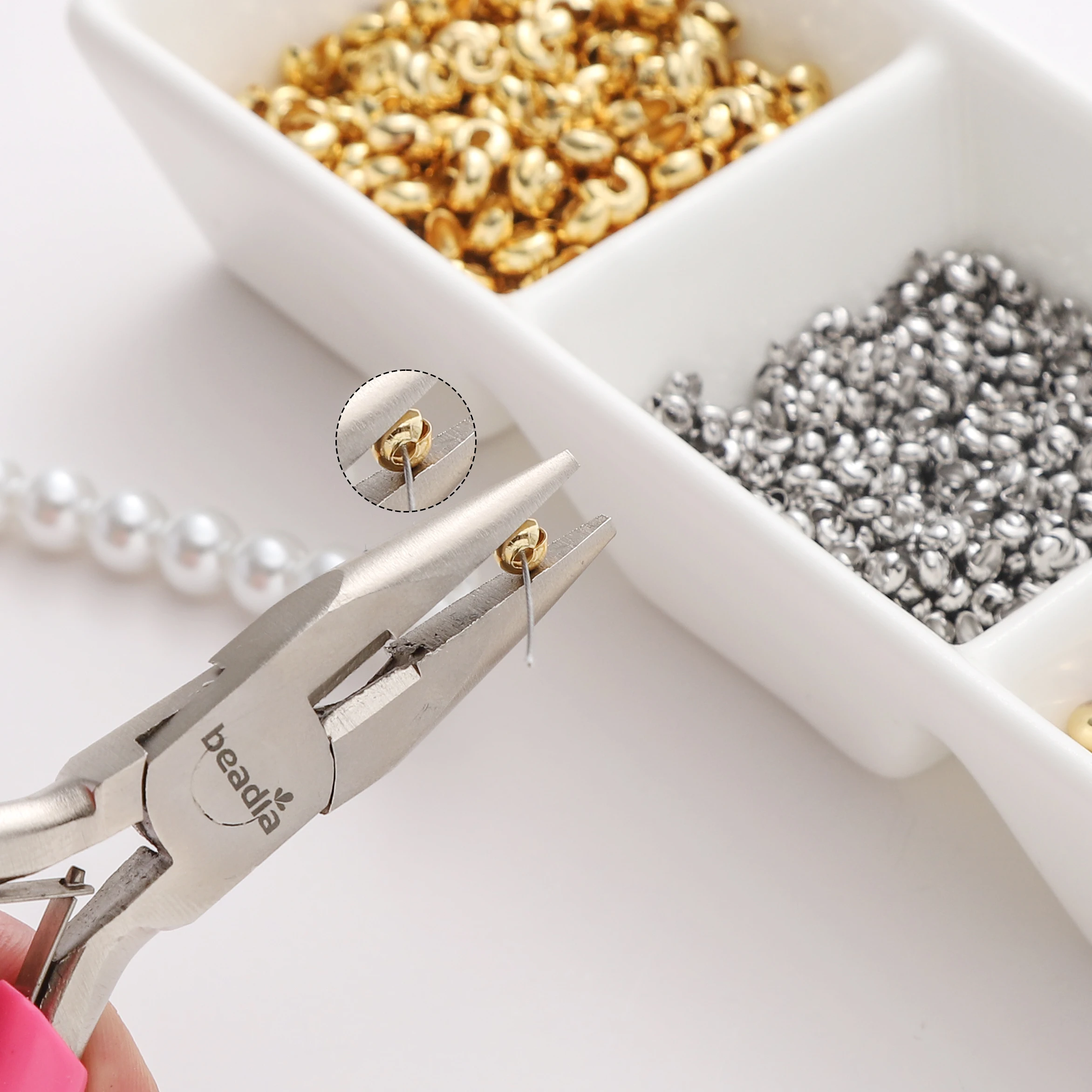 10pcs 3mm Stainless Steel Open Bead Crimps Multicolor DIY Craft Charms Bracelets Necklaces Bags Phone Lanyards Making Supplies