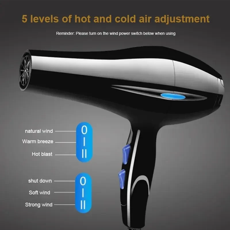 Negative Ion Hair Dryer Constant Temperature Hair Care Without Hurting Hair Light and Portable Essential for Home and Travel