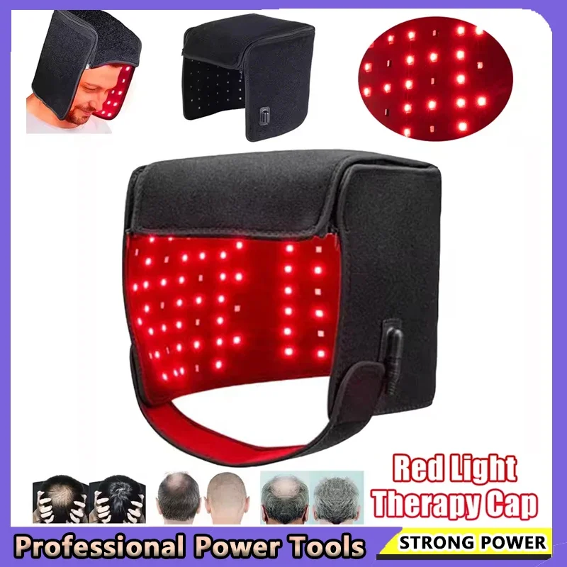 

Инфракрасная шапка для роста волос, массажер для релаксации кожи головы против выпадения волос, снимает тревогу и стресс, снимает мигрены