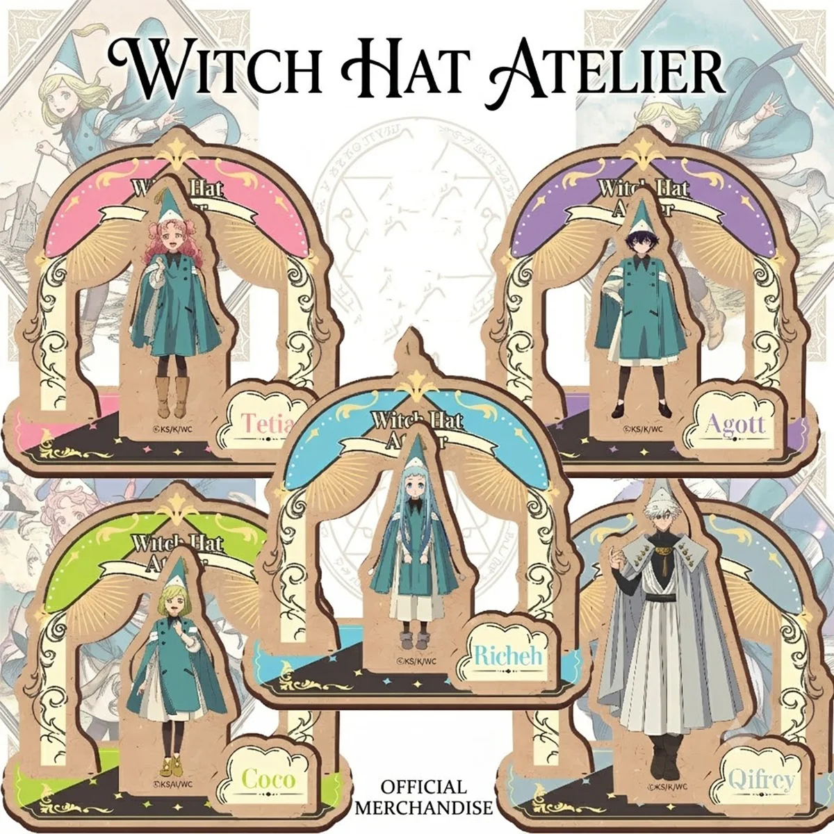 Anime Witch Hat Atelier 15cm Multi Plug Acrylic Stand Coc Qif Xmas Gift Wood Side Shelf Fantasy Anime Decor Keychain