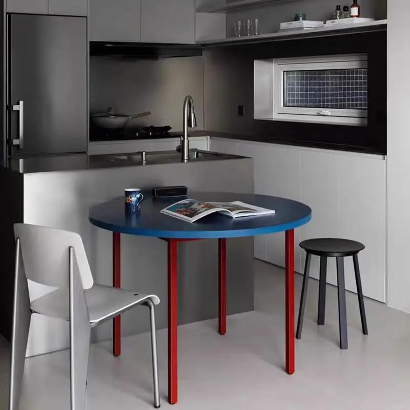 

Round dining table modern simple small apartment home color desk minimalist style Internet celebrity coffee table