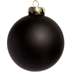 5 Pieces x Home Event Party Christmas Xmas Decoration Ornament Painted Matte Finish Black Glass Ball