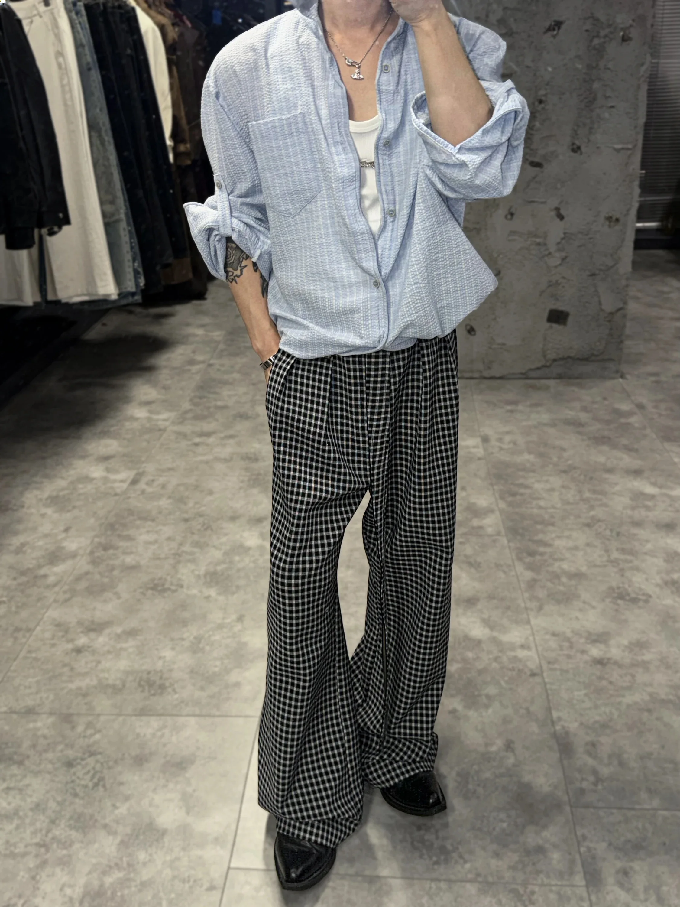 Calças Retro Largas com Cintur - Tailored Trouser Wide avaliação e preço