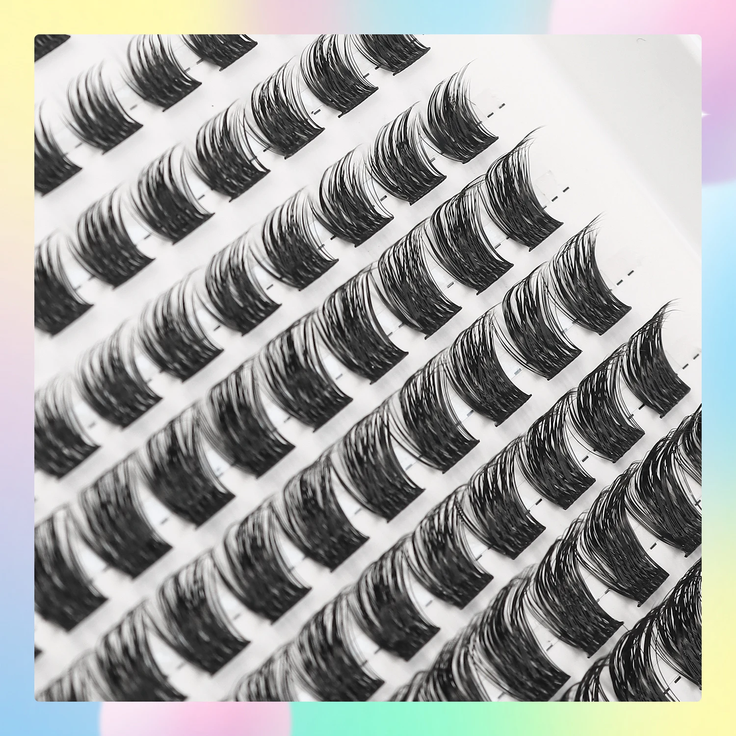 120Pcs Eyelash Clusters, Lightweight and Fluffy, Thick False Eyelashes, 8-16mm Mixed Length Cluster Lashes, DIY Self-Grafting Eyelashes, Photogenic Single Cluster Lashes Suitable for Daily Makeup, Parties, Travel, and Gatherings