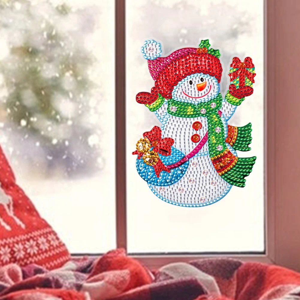 5D DIY Diamond  Painting Christmas Sticker Mosaic Sticker Art Crafts Pattern for Kids Adults DIY Christmas Drawing Greeting Card