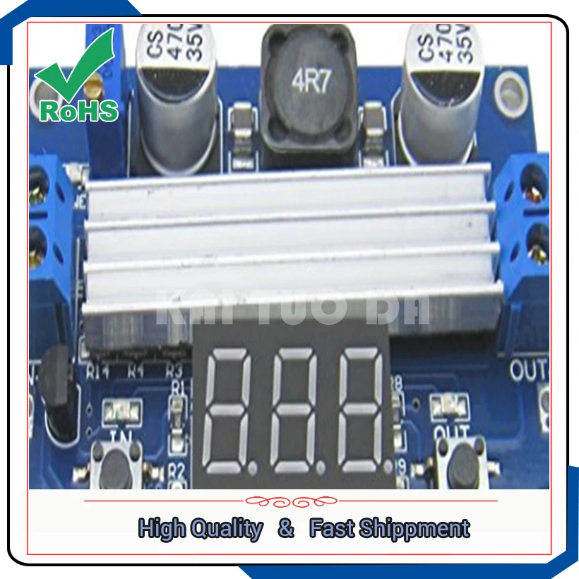DC-DC high-power 100W adjustable step-up Booster module 3.0V 3V~ 35V TO 3.5V ~ 35V with a digital voltmeter Boost board module