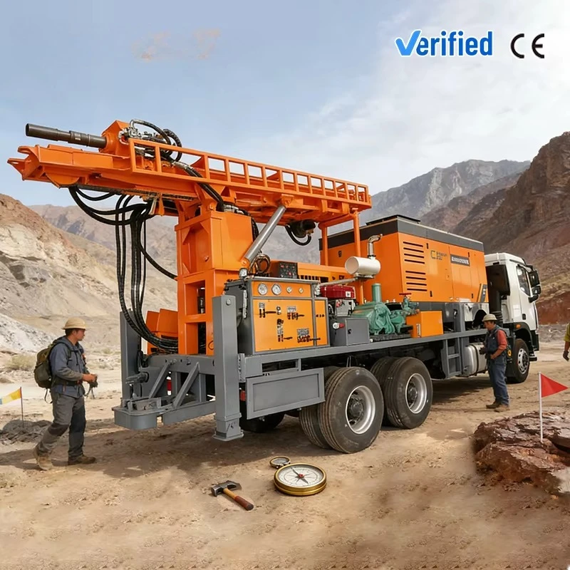 Multifunctional Wheeled Water Well Mining Deep Rock Drilling Rig Equipment Perforación Pozo