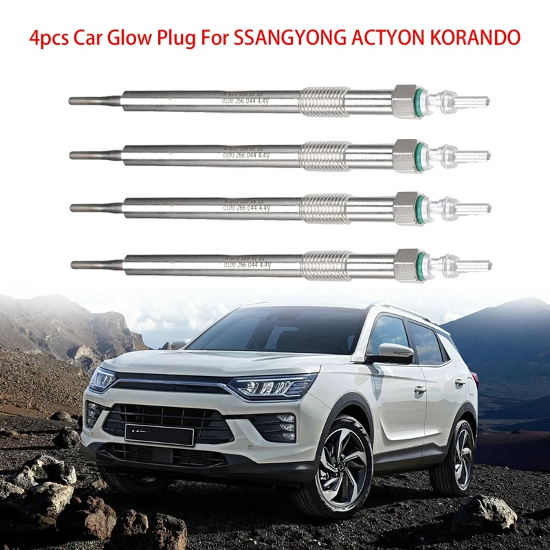 4Pcs Car Glow Plug For SSANGYONG ACTYON KORANDO C RODIUSCOD Korando New Actyon 6711590101