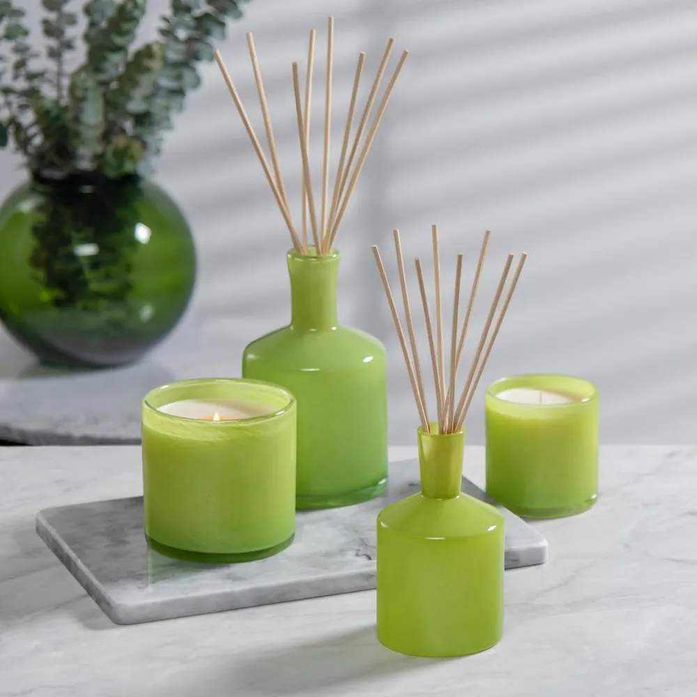 Classic 6.5 oz Candle with 50-Hour Burn Time, Rosemary Eucalyptus Scent, Reusable Hand Blown Glass Vessel, Made in USA