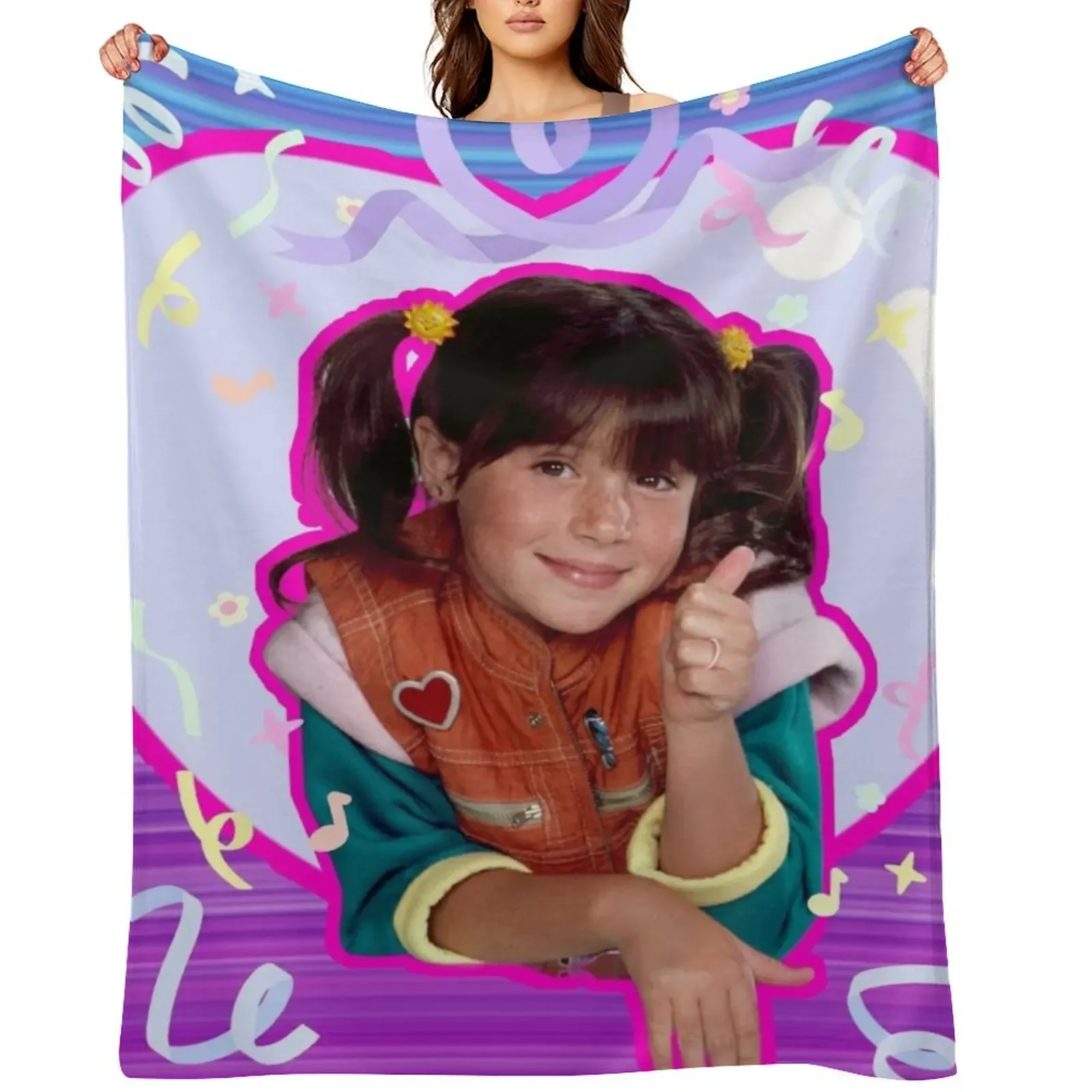 

80s aesthetic punky Brewster confetti Throw Blanket Stuffeds wednesday Tourist Soft Big Blankets