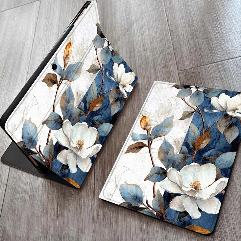 

White Flower Gold Swirl For OPPO Realme Pad Air X 10.36 11 Inch Tablet Case