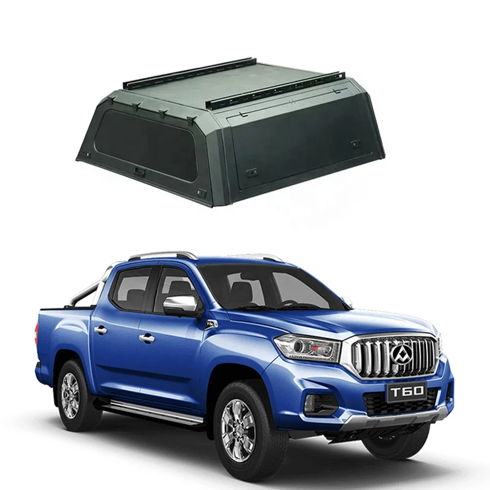 

pickup canopy with sliding window Truck Bed Cover Canopy Aluminum Steel Hard Top for T60 T70 roof rack