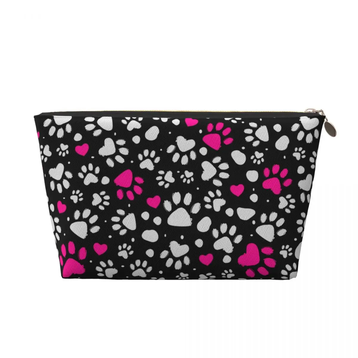 Custom Animal Footprint Dog Paw Prints Toiletry Bag for Women Makeup Cosmetic Organizer Ladies Beauty Storage Dopp Kit Case