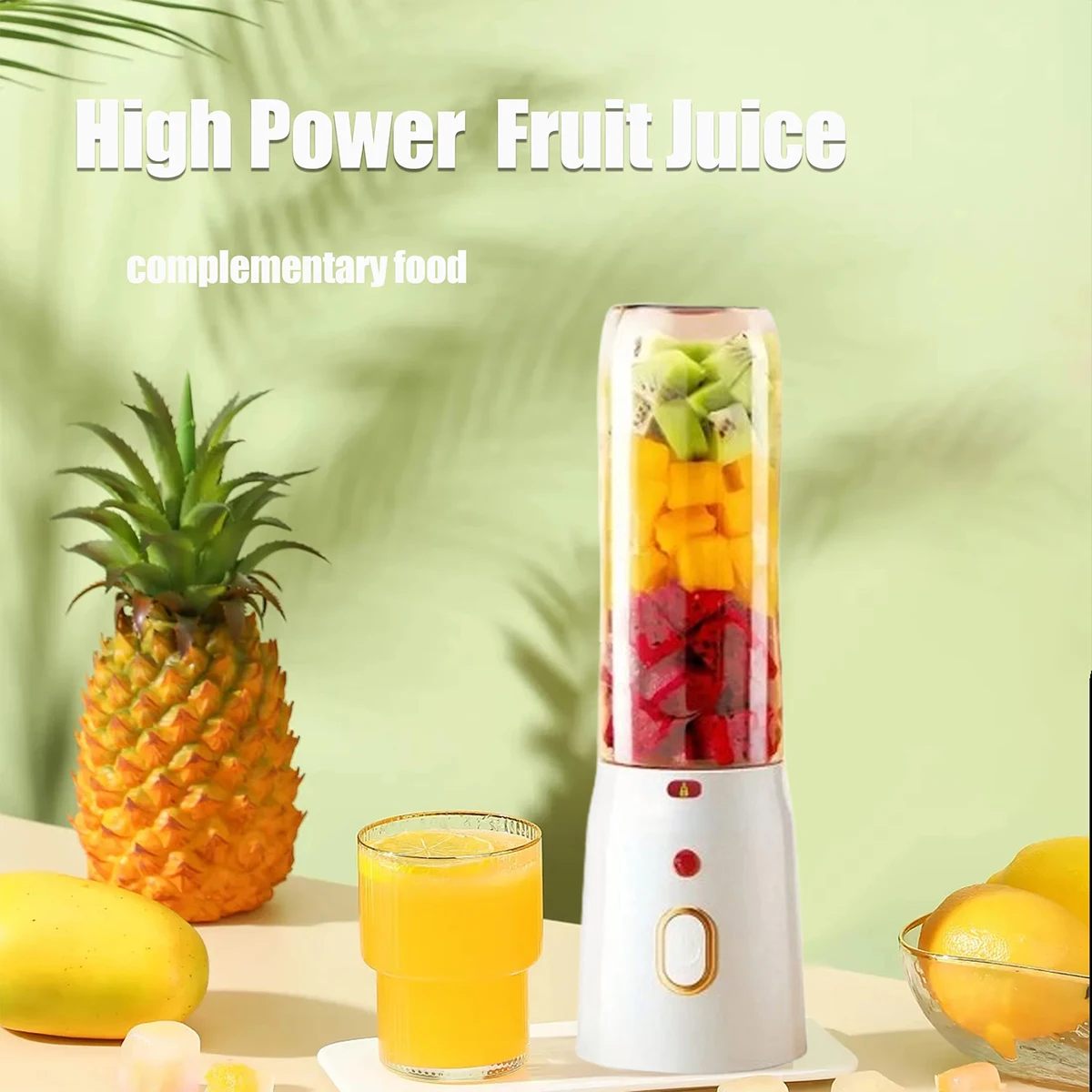 

A set of mixers, optional dual cup, portable USB charging juice cup, student home multifunctional juicer to supplement food cup