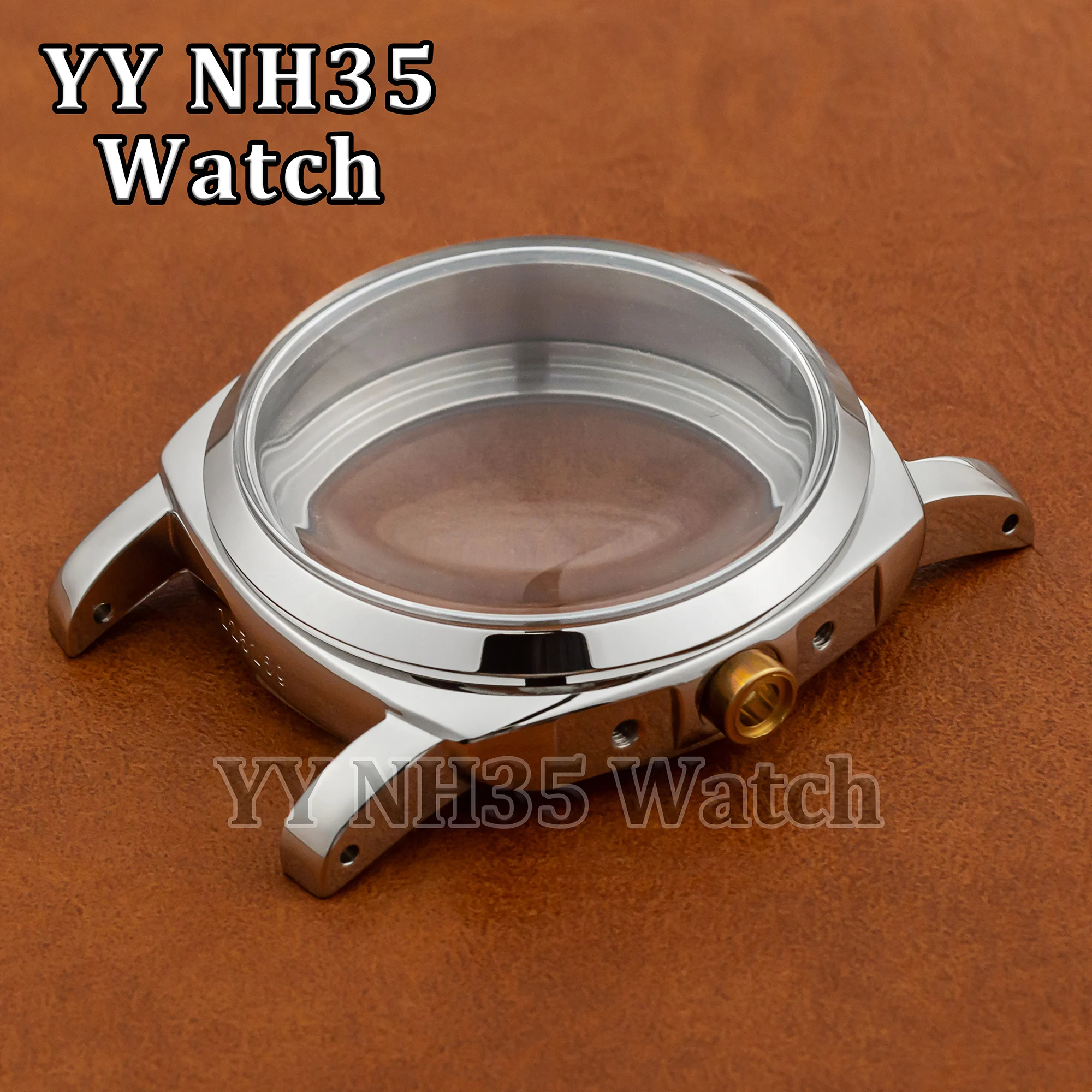 47mm Watch Case for PAM 6152 Watch Parts Arcylic Bubble Mirror Stainless Steel Case fit ETA 6497/6498/ST3600 Mechanical Movement