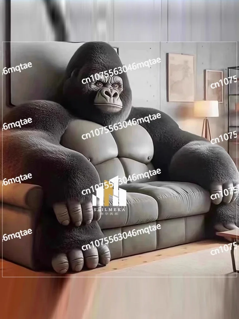 Designers recommend Black King Kong  Italian high-end living room custom sofa.