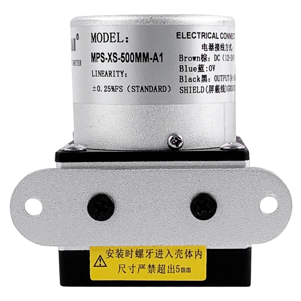 For MPS-XXS Draw Wire Encoder Potentiometer IP65 Protection 36V DC High Precision 0.1% Linearity Factory Position Sensor