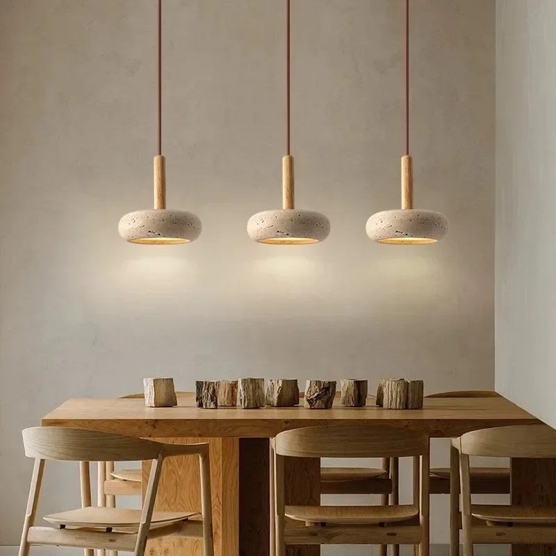 Indoor Stone Pendant Light para decoração de casa, Iluminação criativa para sala e quarto, Traverten Bar, alta qualidade