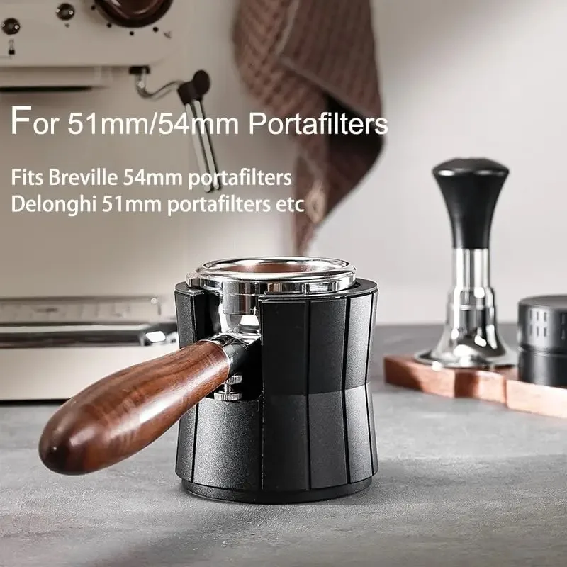 51mm/54mm /58mm Espresso Tamping Station Adjustable Height Coffee Portafilter Holder Non-slip Silicone Base