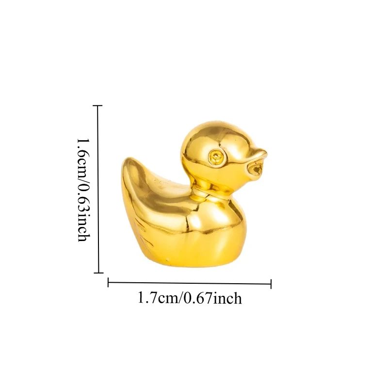 10-100 Stück Mini-Entenfiguren in Goldfarbe, Winzige Tierminiaturen aus Kunstharz für DIY-Bastelarbeiten, Landschaftsgestaltung, Heimdekoration und Topfpflanzen – Detail 1