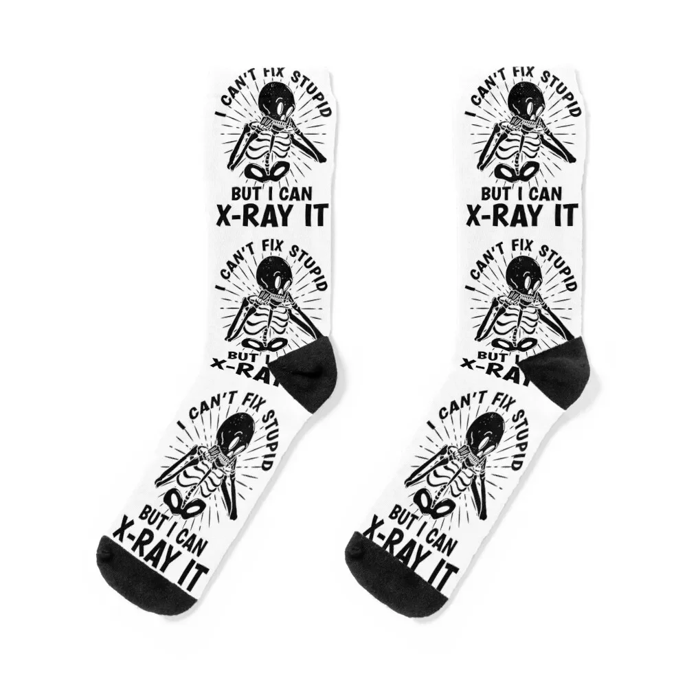 

I Can't Fix Stupid Radiology Tech Radiologist Xray Socks soccer anti-slip Argentina halloween Socks For Men Women's