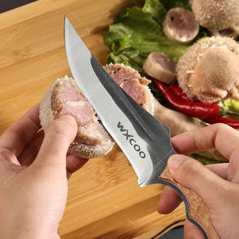WXCOO Multifunctional Kitchen Knife Stainless Steel Hand-Forged Butcher Knife Household Cooking Tools Meat Cleaver BBQ Knife