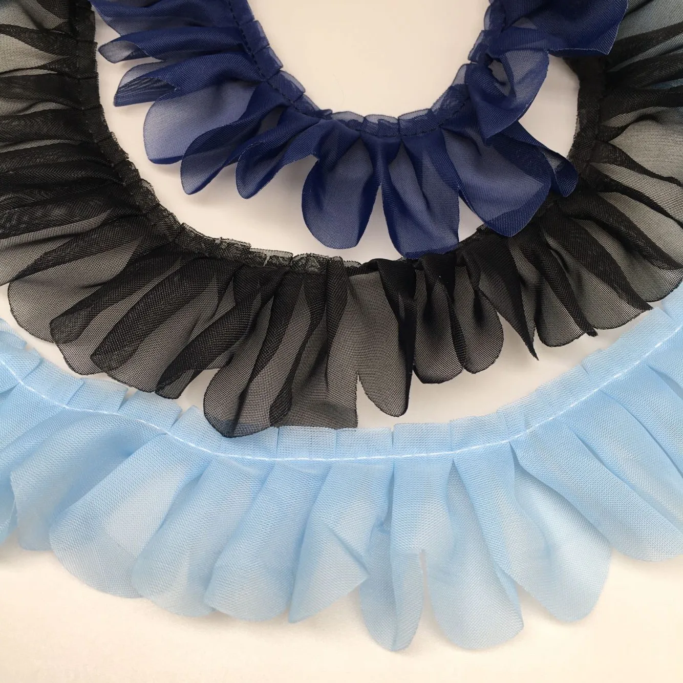 4.5CM Embossed Plain ChiffonToy Pleated Skirt Confused Baby Clothing Ornaments Discount Lace 5 Meters